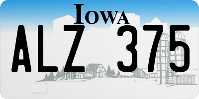 IA license plate ALZ375