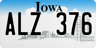 IA license plate ALZ376