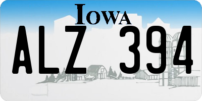 IA license plate ALZ394