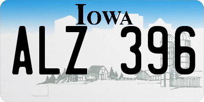 IA license plate ALZ396