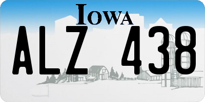 IA license plate ALZ438