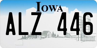 IA license plate ALZ446
