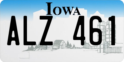 IA license plate ALZ461