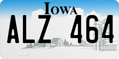 IA license plate ALZ464