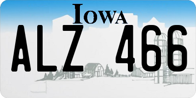 IA license plate ALZ466