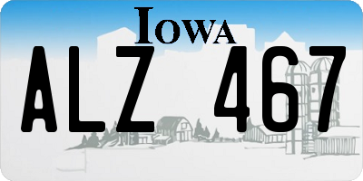 IA license plate ALZ467