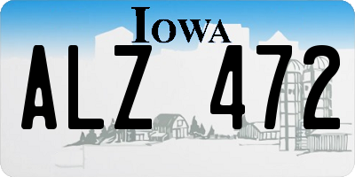 IA license plate ALZ472