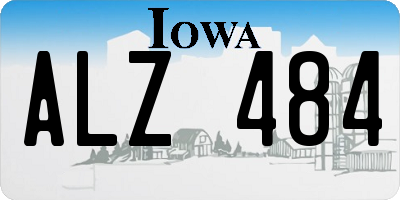 IA license plate ALZ484