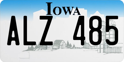 IA license plate ALZ485