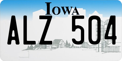 IA license plate ALZ504