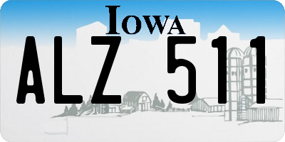 IA license plate ALZ511