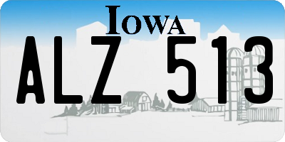 IA license plate ALZ513