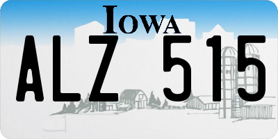 IA license plate ALZ515