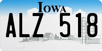 IA license plate ALZ518