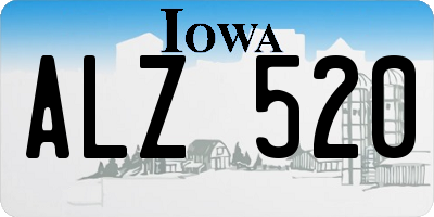 IA license plate ALZ520