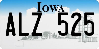 IA license plate ALZ525