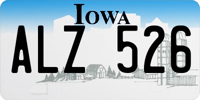 IA license plate ALZ526
