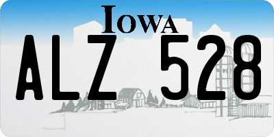 IA license plate ALZ528