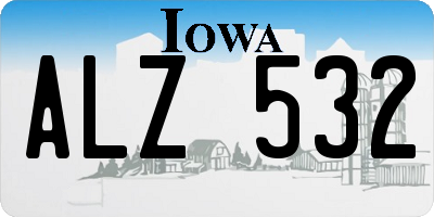 IA license plate ALZ532