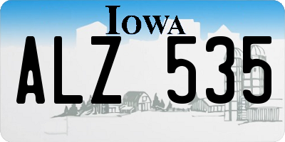 IA license plate ALZ535