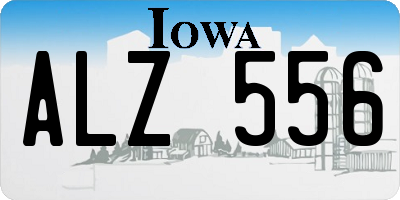 IA license plate ALZ556