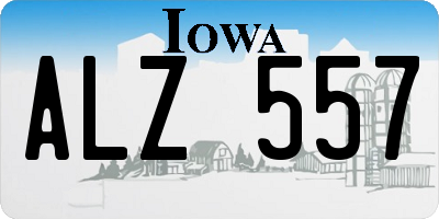 IA license plate ALZ557