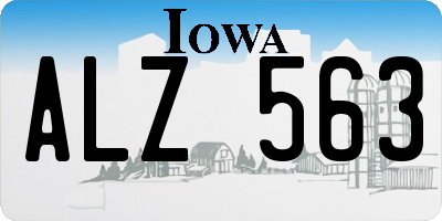IA license plate ALZ563