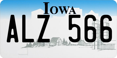 IA license plate ALZ566