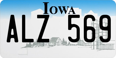 IA license plate ALZ569