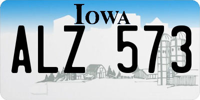IA license plate ALZ573