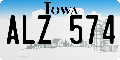 IA license plate ALZ574