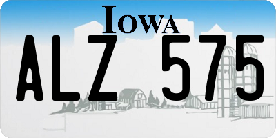 IA license plate ALZ575