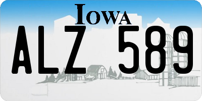 IA license plate ALZ589