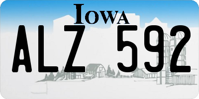IA license plate ALZ592