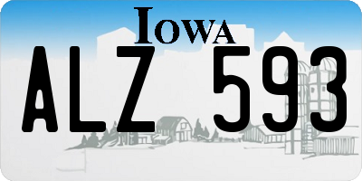 IA license plate ALZ593