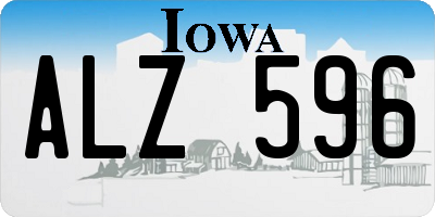 IA license plate ALZ596