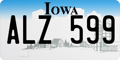 IA license plate ALZ599