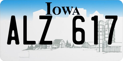 IA license plate ALZ617