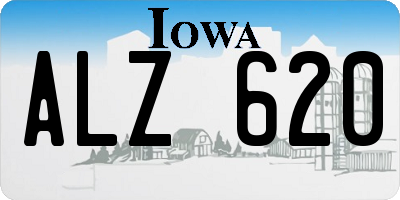 IA license plate ALZ620