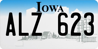 IA license plate ALZ623