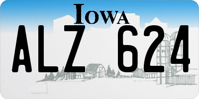 IA license plate ALZ624