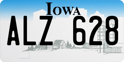 IA license plate ALZ628