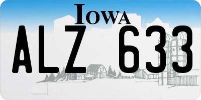 IA license plate ALZ633
