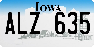IA license plate ALZ635