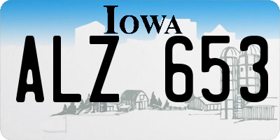 IA license plate ALZ653