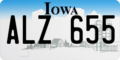 IA license plate ALZ655