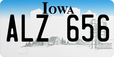 IA license plate ALZ656