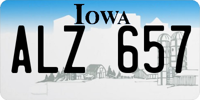IA license plate ALZ657