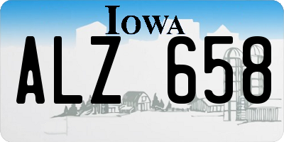 IA license plate ALZ658