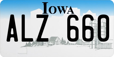 IA license plate ALZ660
